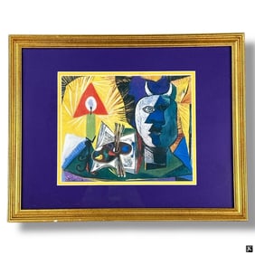 Picasso Offset Lithograph Still life with candle,