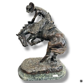 JK/B13Frederic Remington Solid Bronze Rattle Snake