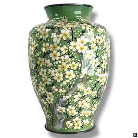 Fine Large Japanese Cloisonne "Blossoms" Vase