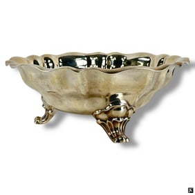 Large German Sterling Silver Footed Bowl