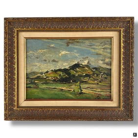 Lorenzo Delleani Oil/Board Italian Landscape