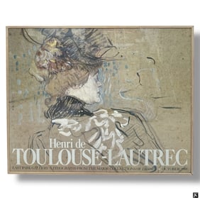 LARGE Toulouse Lautrec 1988 Exhibition Poster