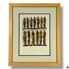 Henry Moore Lithograph "Thirteen Standing Figures"
