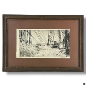 Arthur Briscoe Etching "Off The Horn"