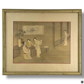 Japanese Color Print "Interior With Women"