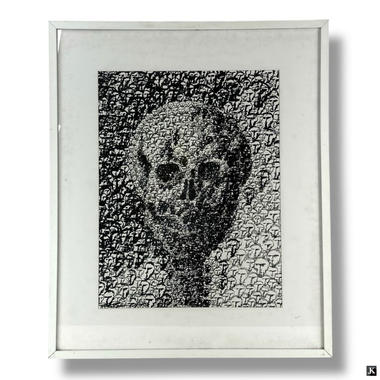 Yuri Fujiwara Ink Drawing "Skull" (1 of 3)