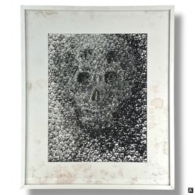 Yuri Fujiwara Ink Drawing "Skull"