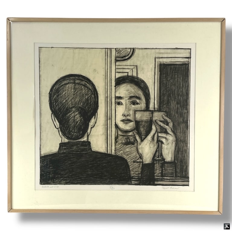 Will Barnet Lithograph "Between Life and Life": Will Barnet, American (1911-2012) Lithograph "Between Life and Life". Pencil signed, titled and numbered 156/200. Framed, matted and presented under a acrylic screen. Overall good condition with some