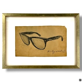 after: Andy Warhol Pencil Sketch "Ray-Ban"