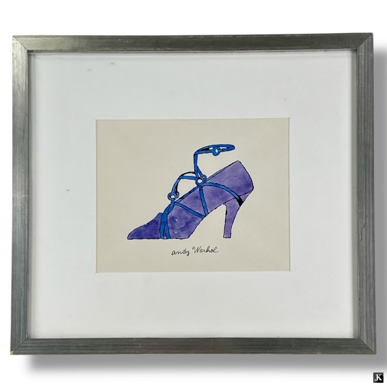 after: Andy Warhol Colored Drawing "Check Mate". (1 of 4)