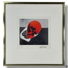 after: Andy Warhol Offset Print "Red Skull"