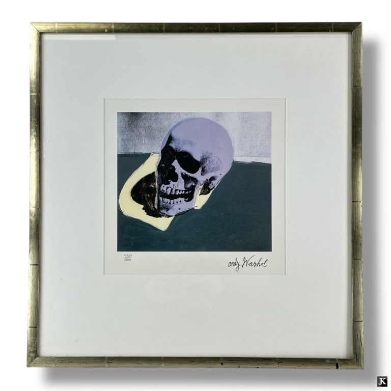 after: Andy Warhol Offset Print "Purple Skull" (1 of 5)