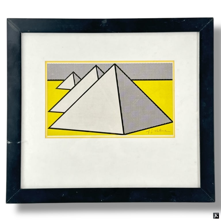 After Roy Lichtenstein Color Lithograph "Pyramids" (1 of 4)