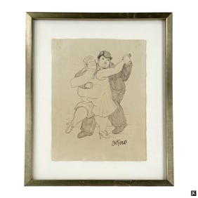 after: Botero Pencil Drawing "Dancing Couple"
