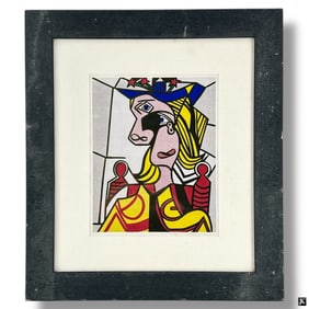 After Roy Lichtenstein Lithograph Woman w/ Hat