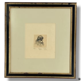 Andre Dunoyer de Segonzac Etching "Fille brune..."