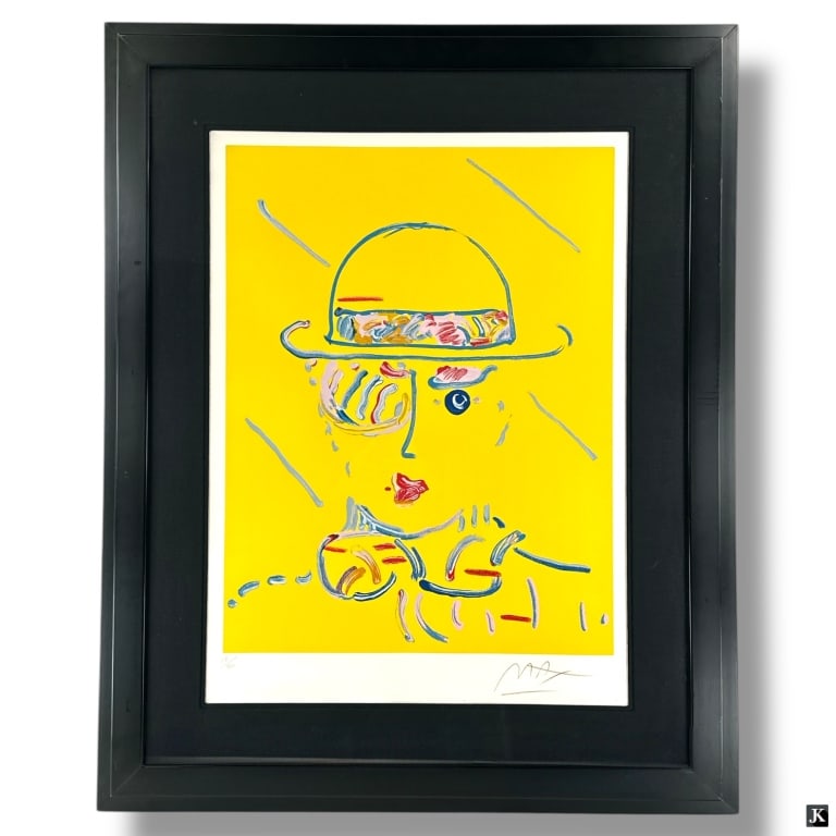 Peter Max "Zero" Lithograph: Peter Max "Zero" Lithograph. Framed In Modern Frame. Martin Lawrence Galleries Label To Back. Signed Lower Left 281/300. Signed MAX lower right. Artwork Measures 29 inches high x 21 inches wide. Total