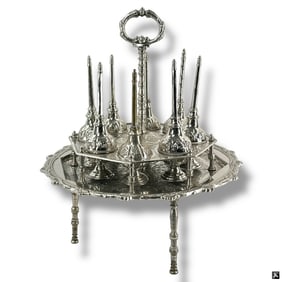 Moroccan Vintage Silver Plated Perfume Set