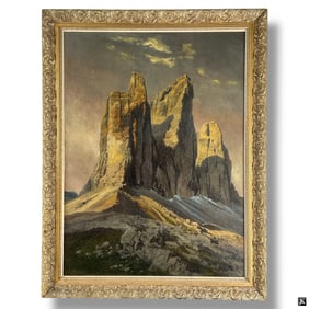 Konrad Petrides Oil/Canvas "Mountain Landscape"