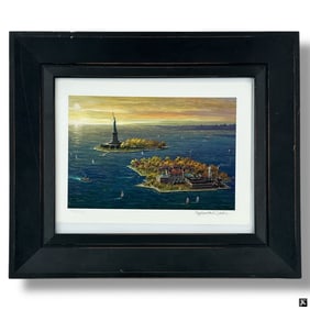 Alexander Chen Mixed Media "Ellis Island"