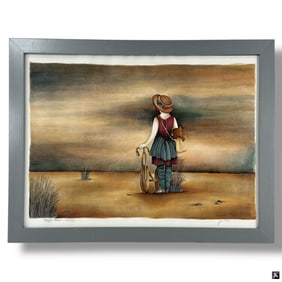 Haya Ran Color Lithograph "Our Lost Childhood Days