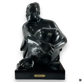 Armando Amaya Marble Sculpture "Seated Woman"