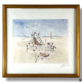 Salvador Dali Color Litho "Cosmic Horsemen"