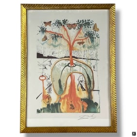 Dali Color Offset Lithograph "Mad Tea Party"