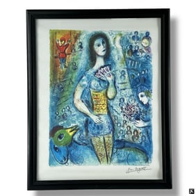 Marc Chagall Offset Lithograph "Circus Fan Dancer"