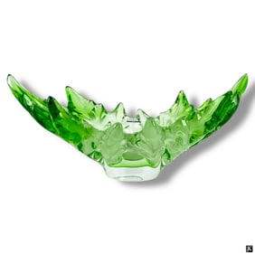 LALIQUE 'CHAMPS-ELYSEES' GREEN JARDINIERE