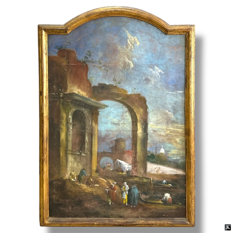Follower of Canaletto Oil on Canvas "Capriccio" (1 of 5)