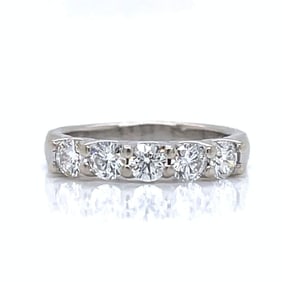 14K White Gold 0.90 Ct. Diamond Anniversary Band