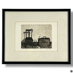 Signed 2007 Monochromatic Etching "Still Life"