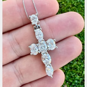 5.00 Ct. Diamond Cross Necklace