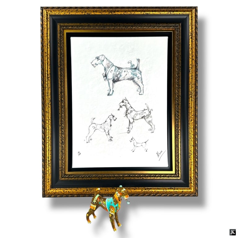 Nano Lopez Enameled Bronze & Giclee "Sherlock" (1 of 10)