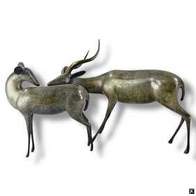 Loet Vanderveen Bronze "Impala Pair"