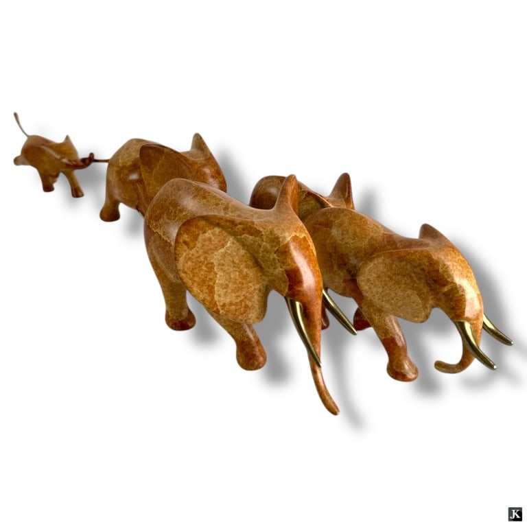 Loet Vanderveen Bronze "Elephant Family" (1 of 4)