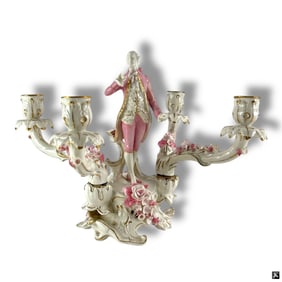 Vintage Meissen Style Figural Candleholder