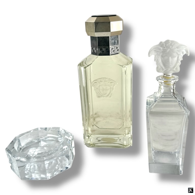 3 Pieces Versace Medusa Glass Objects (1 of 4)