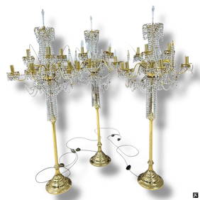 3 European Style Crystal Floor Lamps (1 of 3)