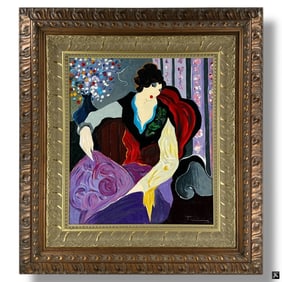 Itzchak Tarkay, Color serigraph "Blanche"