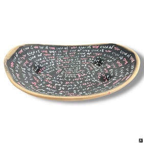 Judaica Hand Painted Ceramic Charger