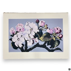 Lowell Nesbitt Screenprint "Apple Blossoms" Signed