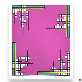 Nicholas Krushenick Silkscreen, Over The Top, 1978
