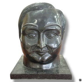 After F Botero Bronze "Head of a Man"