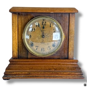 Antique Ingraham Wood Case Mantel Clock