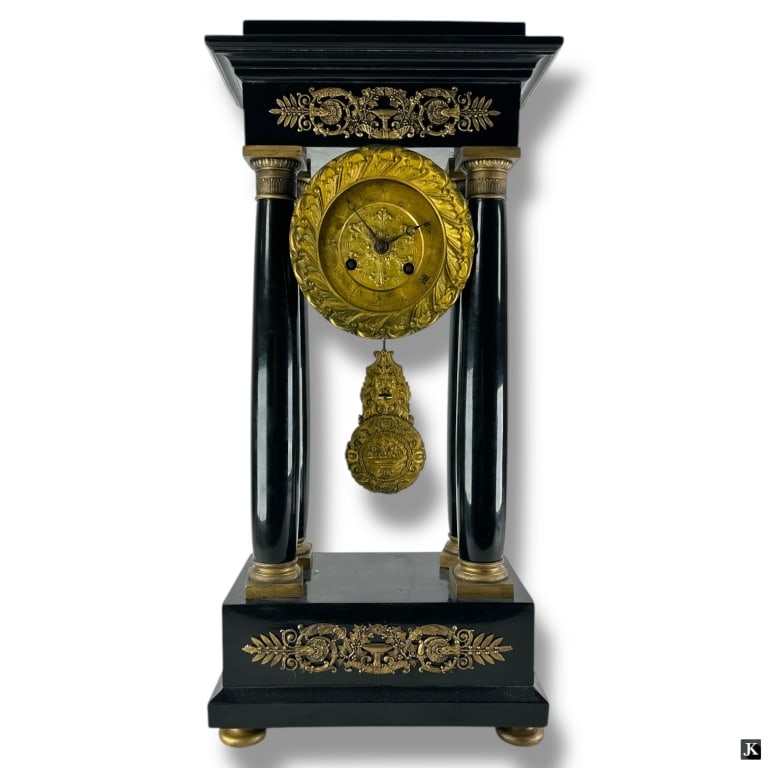 Antique Napoleon III Portico Clock (1 of 6)