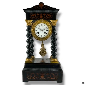 19th C French Column Clock