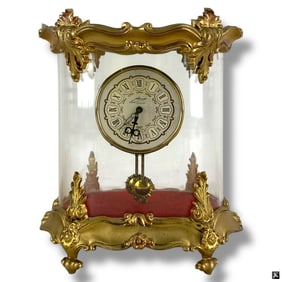 Vintage Baroque Style German Table Clock