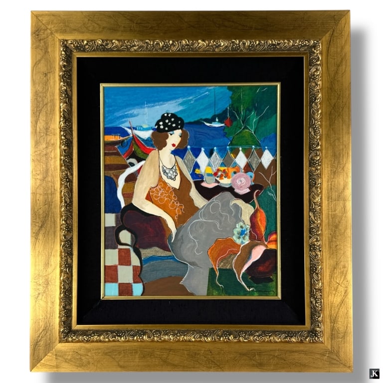 Itzchak Tarkay Oil/Canvas "Daybreak in the Country: Itzchak Tarkay (Israeli, 1935-2012) Oil on Canvas "Daybreak in the Country. Signed lower right. Craquelure or in good condition. Measures 18" x 15" (sight), frame measures 30-3/4" x 27-1/4". LA/B13/SH